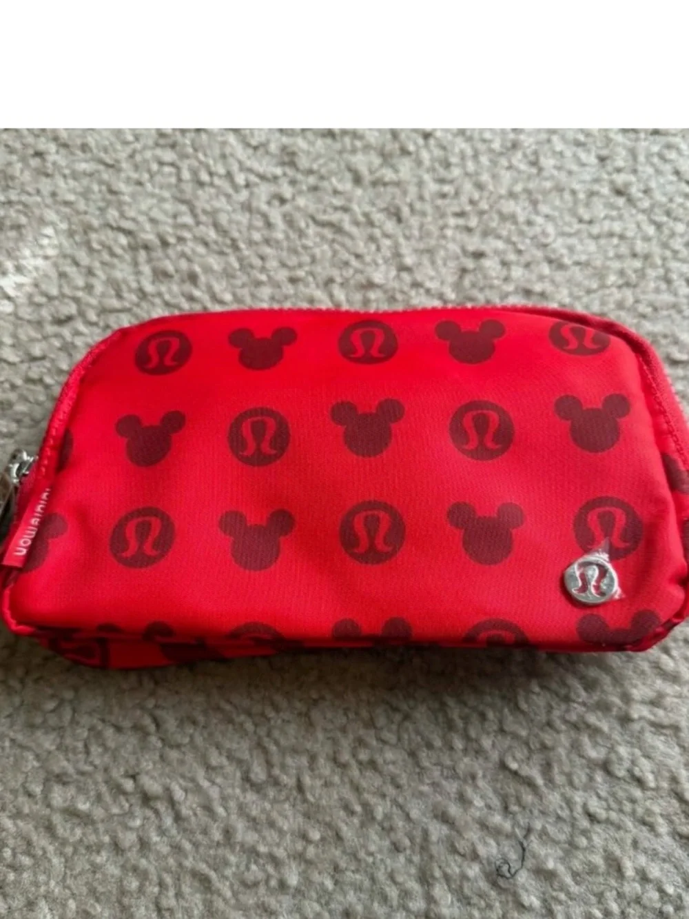 Lululemon x Disney Red Cosmetic Pouch belt bag Fanny pack waist - Picture 3 of 3